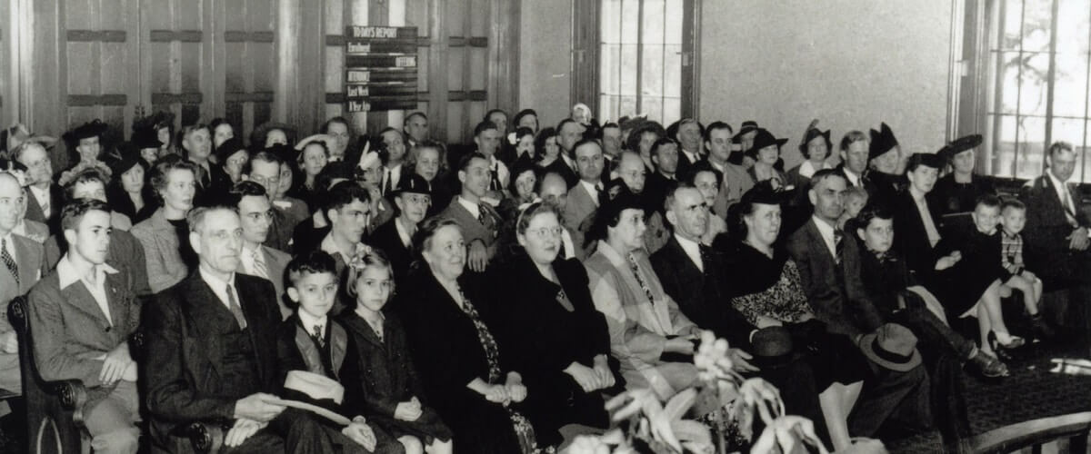Congregation in the Chapel in 1942