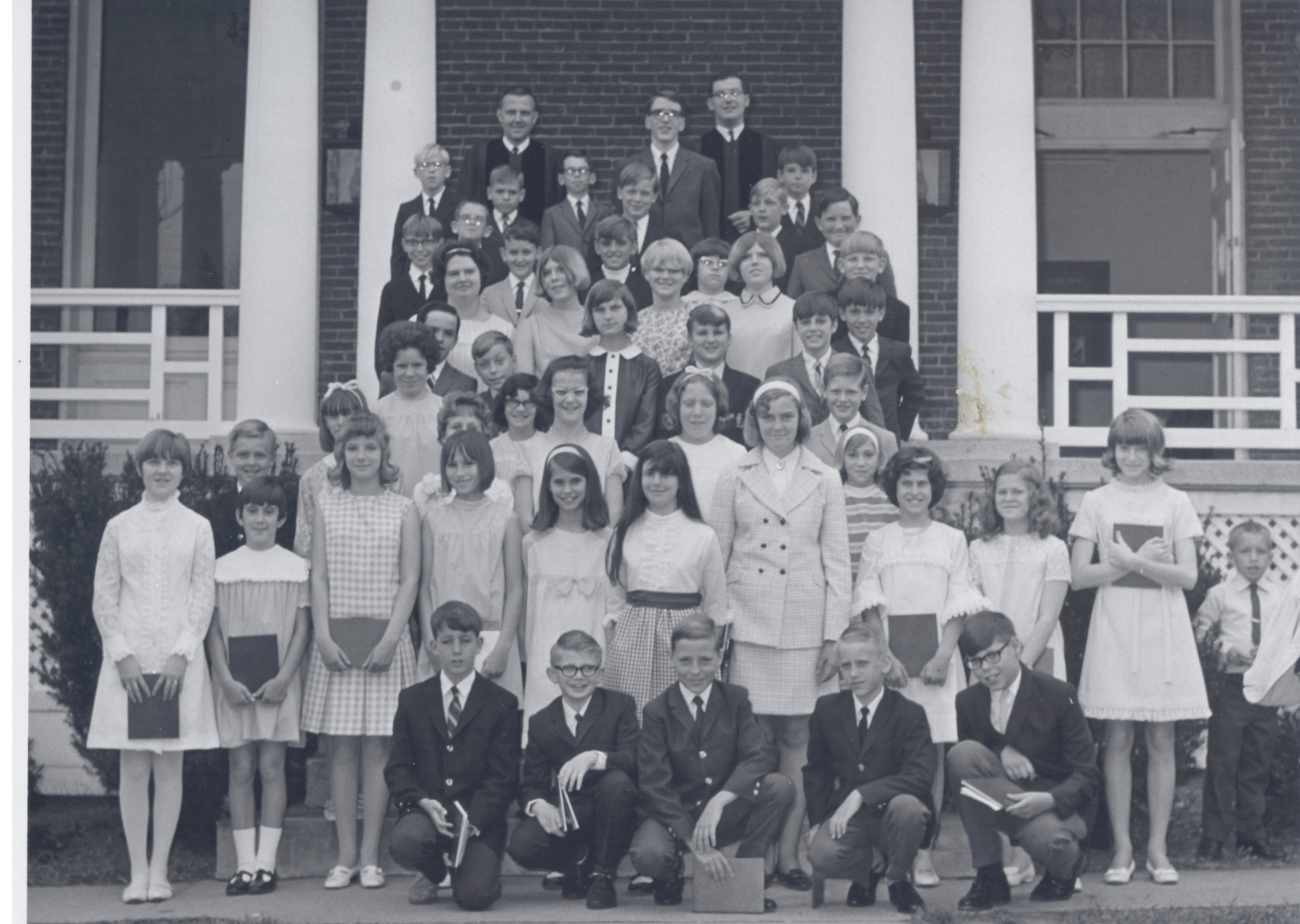 Children outside Chapel